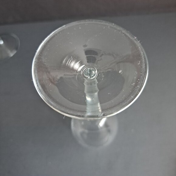 Etched Floral Fluted Champagne Glass Clear Vintage Stemware Elegant Toasting 8" - Picture 14 of 14